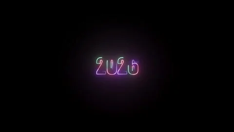 2026 Text Animation | New Year Motion Graphic 4k Stock Footage 322633242