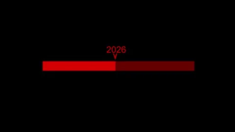 2026 Timeline Division Animated Loading Bar, Elegant and Minimal Loading Pr.. Stock Footage 310207662