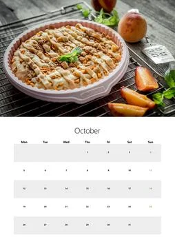 2026 Wall Flip Calendar In A3 Format Easy To Print October Stock Photos