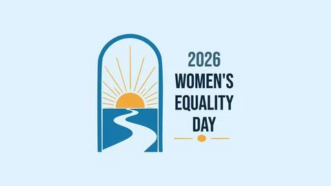 2026 Womens Equality Day Open Door Opportunity Design Stock Illustration