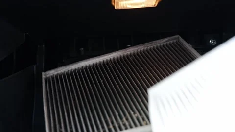 2026.04.08, Russia. Replace your car air filter in simple steps Stock Footage 333395393