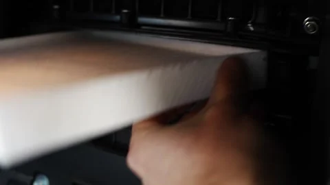 2026.04.08, Russia. This shows how to replace the air filter in a car Stock Footage 333395402