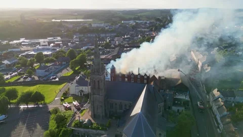 20260628 Downpatrick Convent Fire 01 of 12 (Sequence 03) Stock Footage 340451809