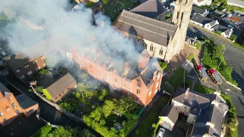 20260628 Downpatrick Convent Fire 03 of 12 (Sequence 02) Stock Footage 340451816