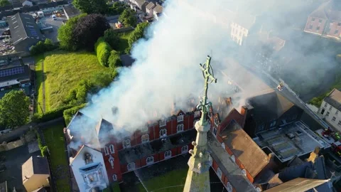 20260628 Downpatrick Convent Fire 04 of 12 (Sequence 04) Stock Footage 340451820