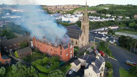 20260628 Downpatrick Convent Fire 05 of 12 (Sequence 05) Stock Footage 340451834