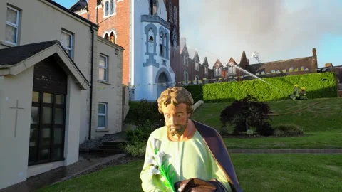 20260628 Downpatrick Convent Fire 06 of 12 (Sequence 06) Stock Footage 340451839