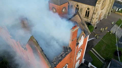 20260628 Downpatrick Convent Fire 11 of 12 (Sequence 08) Stock Footage 340451797