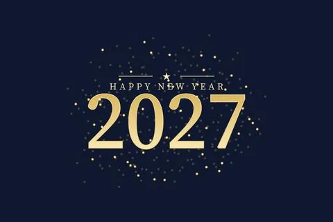 2027 Arrival A Fresh Start and New Beginnings Stock Illustration