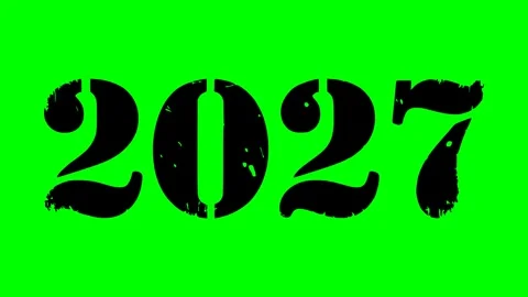 2027 black fill stamp hand drawn style animation Stock Footage 340570817