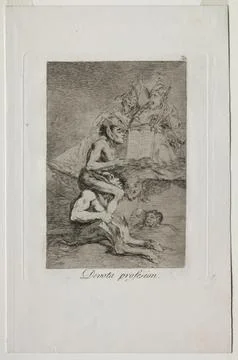 2027: Caprichos: Devout Profession. Francisco de Goya (Spanish, 1746-1828)... Illustrazione stock