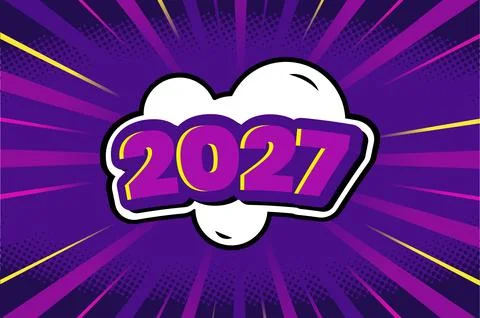 2027 Comic Background Style Design Stock Illustration