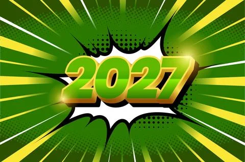 2027 Comic Background Style Design Stock Illustration
