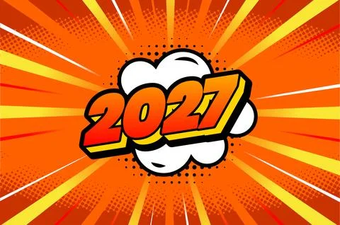 2027 Comic Background Style Design Stock Illustration