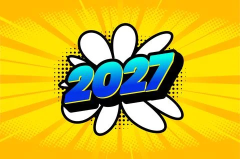 2027 Comic Background Style Design Stock Illustration