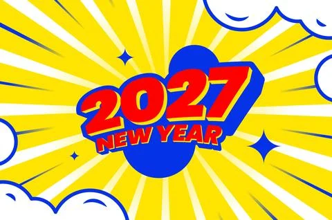2027 Comic Background Style Design Stock Illustration