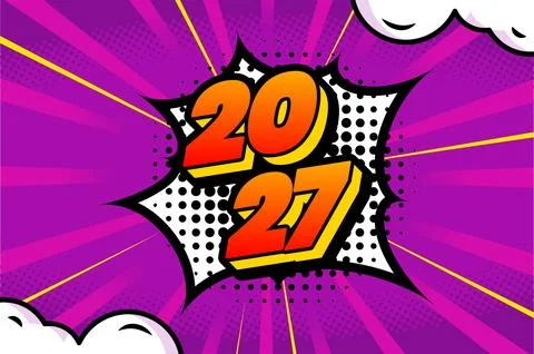 2027 Comic Background Style Design Stock Illustration