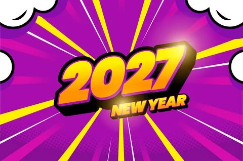 2027 Comic Background Style Design Stock Illustration