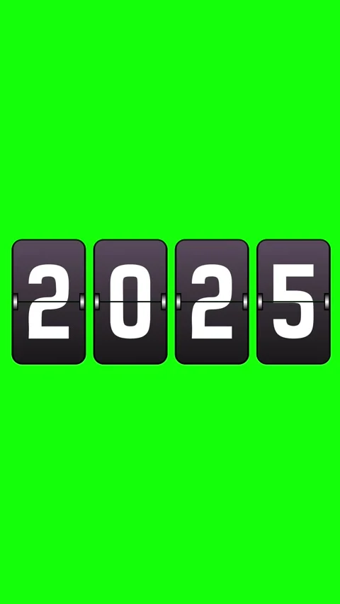 2027 Flip Clock Number Animation with Mechanical Split Flap Display Stock-Footage 346861595