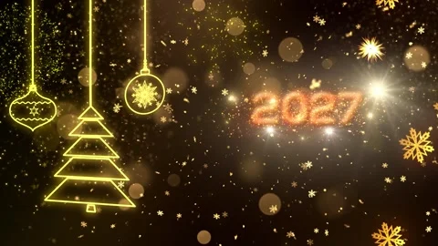 2027 Happy New Year Background With Countdown V4 Video stock 339405207