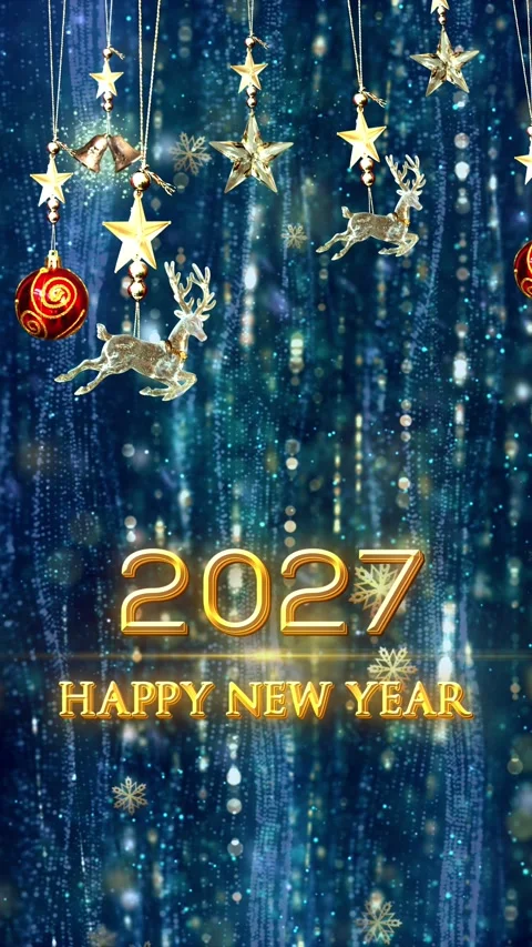 2027 Happy New Year Background V2 Video stock 340205346