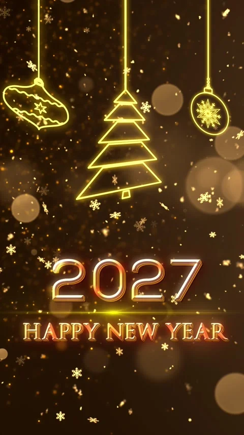 2027 Happy New Year Background V1 库存影片 340208765