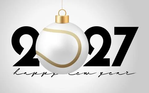 2027 New Year celebration vector design with elegant golden ornament for fe.. Illustrazione stock