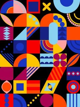 2027 New Year design with abstract geometric pattern Illustrazione stock