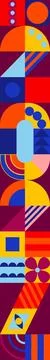 2027 New Year design with abstract geometric pattern Illustrazione stock