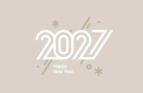 2027 New Year logo and number design. Stock Illustration