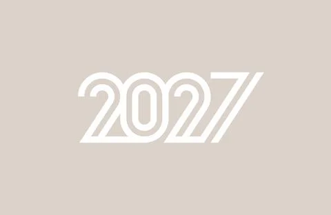 2027 New Year logo and number design. Stock Illustration