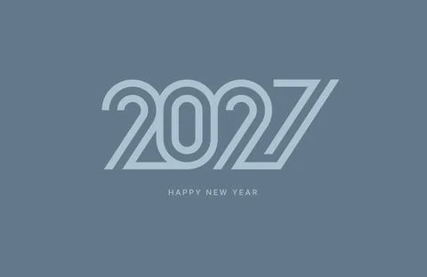 2027 New Year logo and number design. Stock Illustration