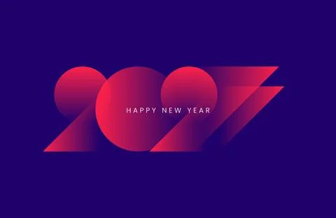 2027 New Year logo and number design. Stock Illustration