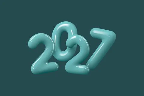 2027 New Year numbers. Stock Illustration