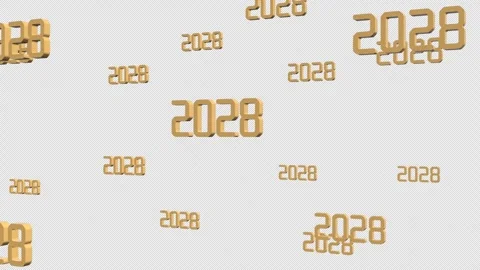 2028  29 3D Illustrate Text Animation. Stock Footage 315630501