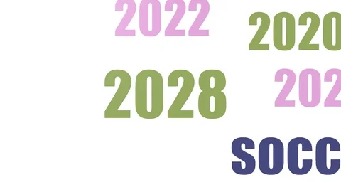 2028 Wordcloud Animated Isolated On White Video stock 107209764