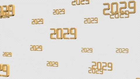 2029 3D Illustrate Text Animation. Stock Footage 315548666