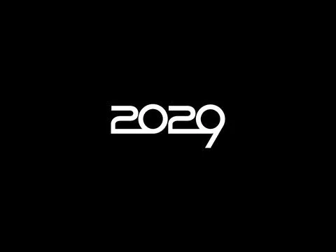 2029 Design Illustration, flat style, simple, memorable and eye catching Illustrazione stock