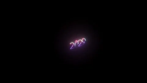 2029 Text Animation | New Year Motion Graphic MP4 Stock Footage 322517414