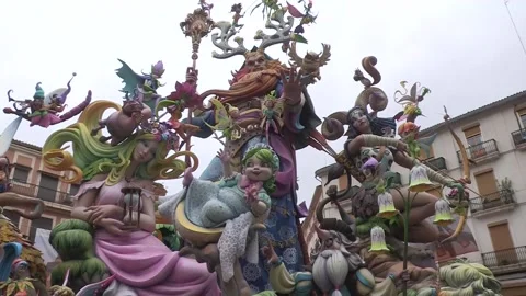 "2030" awarded Fallas Special Section prize, Valencia, ES - 17 Mar 2022 Stock Footage 204111321