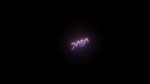 2030 Text Animation | New Year Motion Graphic MP4 Stock Footage 322517440