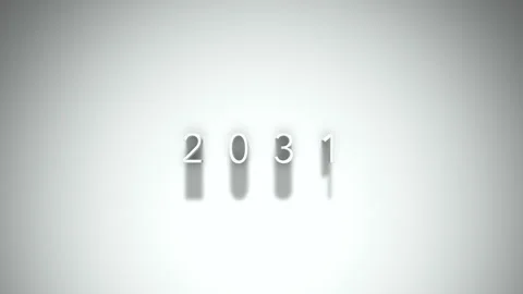 2031 3D title animation with shadows on a white background Vídeos de archivo 295964889