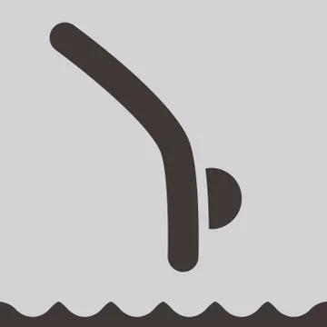 2031 - diving icon Stock Illustration