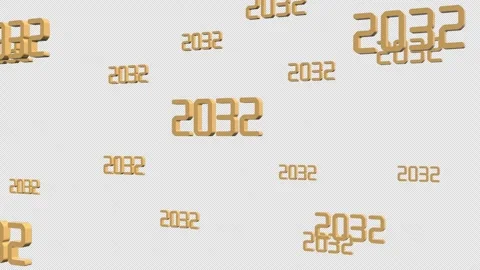 2032  33 3D Illustrate Text Animation. Stock Footage 315630643