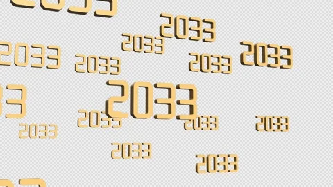 2033 3D Illustrate Text Animation. Stock Footage 315541900