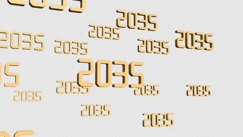 2035 3D Illustrate Text Animation. Stock Footage 315542001