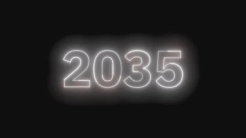 2035 New Year Text Seamless Loop 4K Stock Footage 307680608