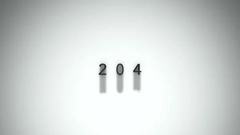 204 3D title animation matte black text on a white background Stock Footage 300715090