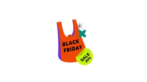 204 Animation Text Label Banner Black Friday Sale 20 Stock-Footage 301560286