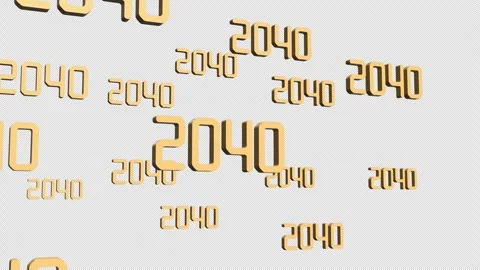 2040 3D Illustrate Text Animation. Stock Footage 315541849